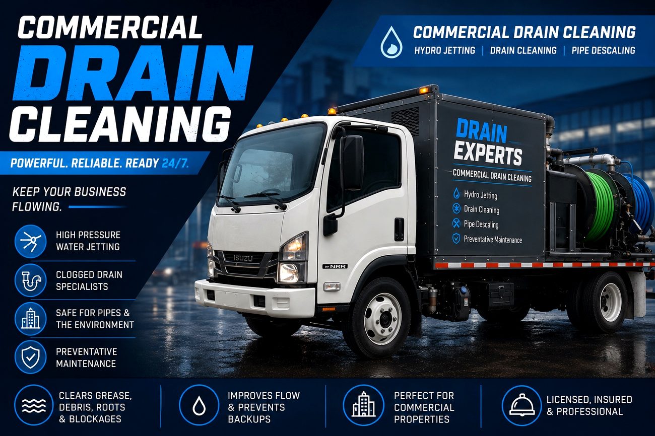 Commercial drain cleaning Dallas truck Commercial drain cleaning Dallas truck