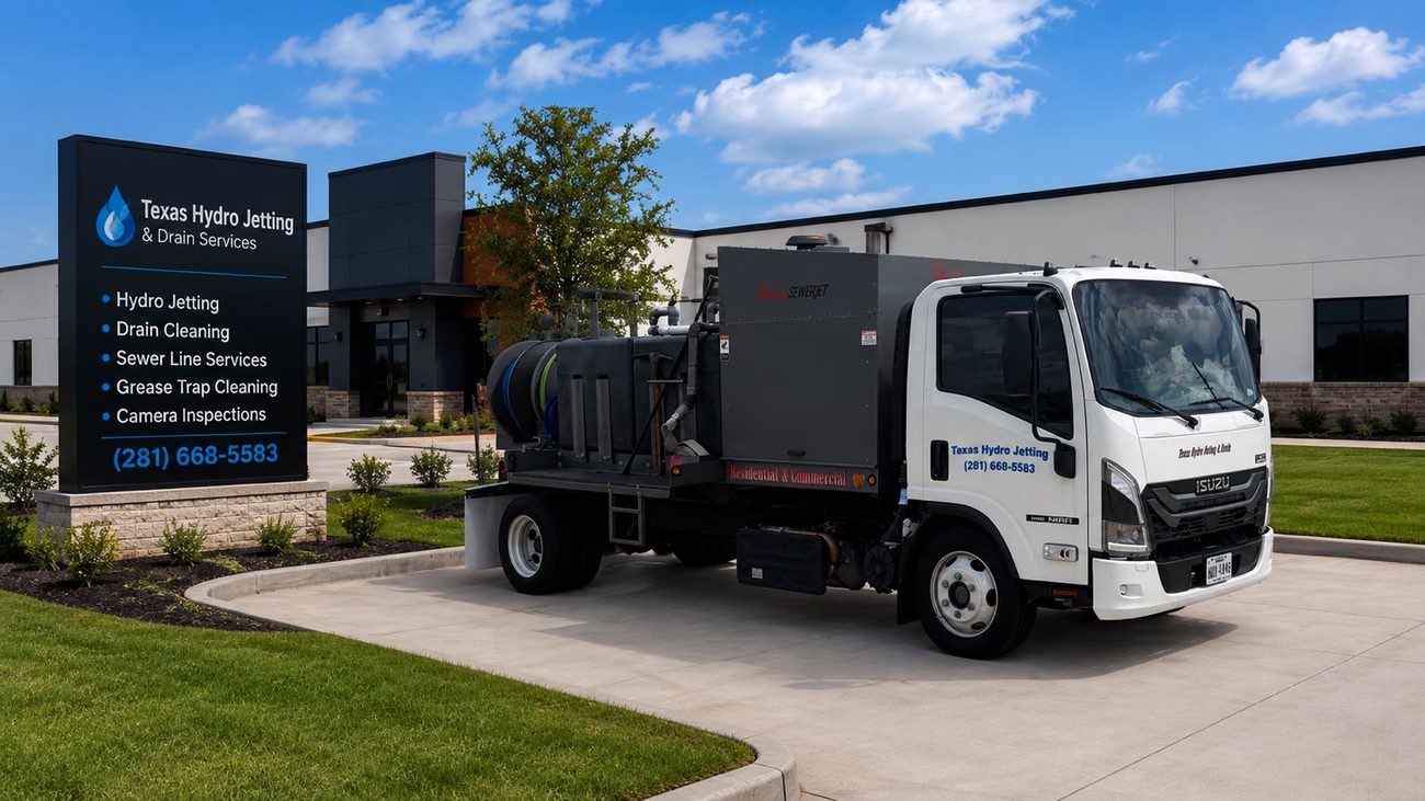 Hydro jetting service truck in McKinney Texas Hydro jetting service truck in McKinney Texas